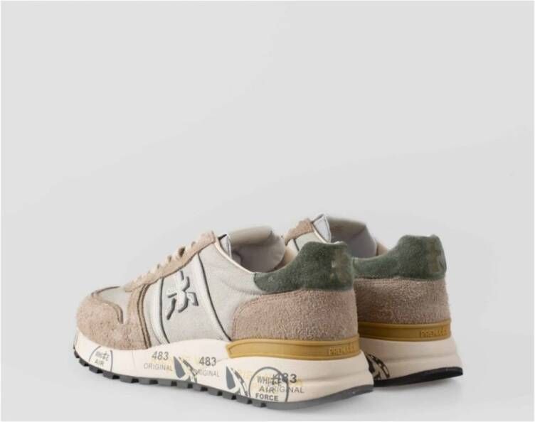 Premiata Elegante Groen Beige Sneakers Multicolor Heren