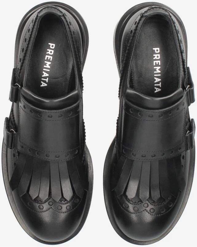 Premiata Elegante Monk Brogue Leren Schoenen Black Dames