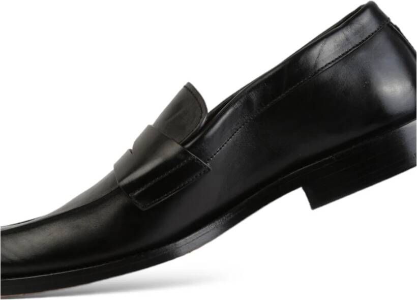 Premiata Geborsteld leren loafers Black Heren