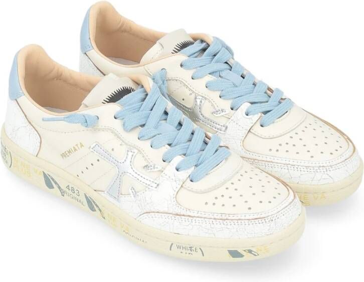 Premiata Gebruikte Leren Sneaker Clay 6780 Blauw White Dames