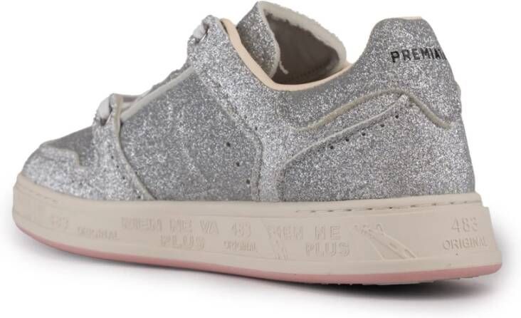 Premiata Glitter Dames Sneakers Zilver Gray Dames