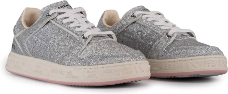 Premiata Glitter Dames Sneakers Zilver Gray Dames