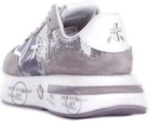 Premiata Grijze Logo Sneakers Leren Rubberen Zool Gray Dames