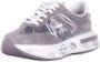 Premiata Grijze Logo Sneakers Leren Rubberen Zool Gray Dames - Thumbnail 9