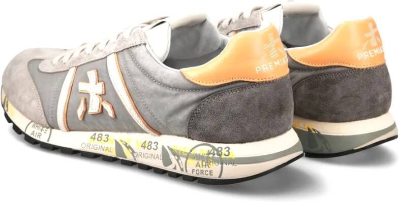 Premiata Grijze Lucy Sneakers met Suède Panelen Gray Heren