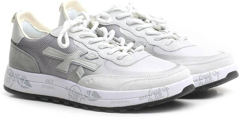 Premiata Grijze Sneakers met Logodetail Gray Heren