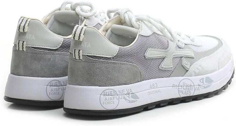 Premiata Grijze Sneakers met Logodetail Gray Heren