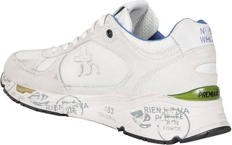 Premiata Grijze Suède en Technische Stof Sneakers White Heren