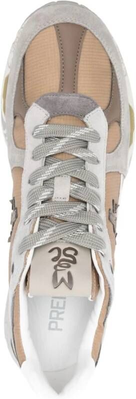 Premiata Grijze Suède Nylon Sneakers Dikke Zool Gray Heren