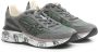 Premiata Grijze Suède Sneakers met Groene Details Gray Heren - Thumbnail 2