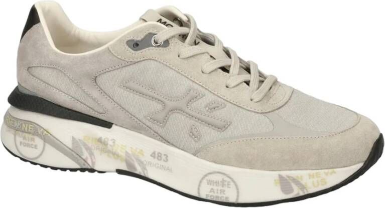 Premiata Grijze Suède Sneakers met Logo Detail Gray Heren