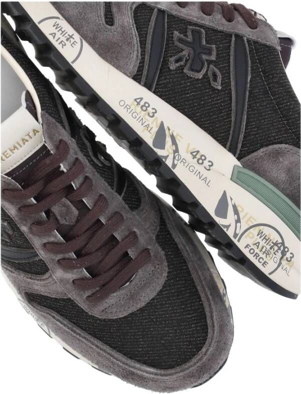 Premiata Grijze Groene Sneakers voor Heren Aw24 Gray Heren