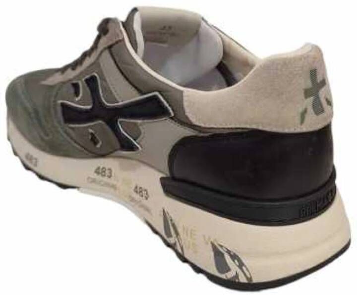 Premiata Groene Nylon Suède Mick Sneakers Gray Heren