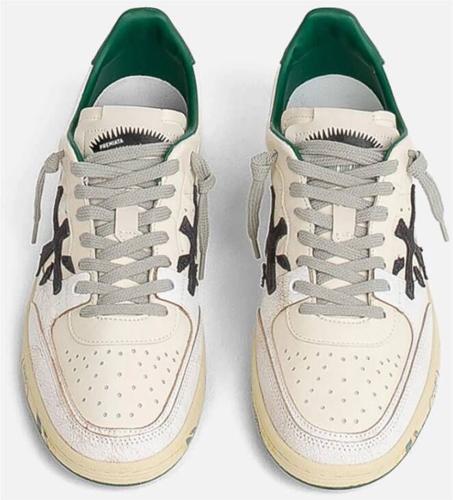 Premiata Groene Sneakers met Witte Details Multicolor Heren