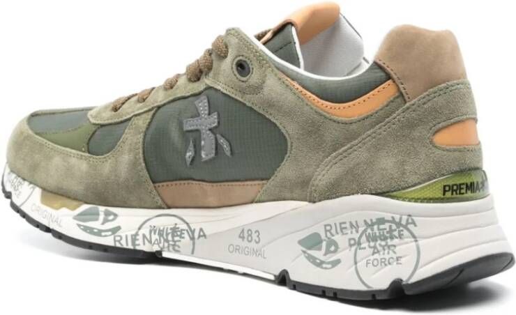 Premiata Groene Sneakers voor Mannen Green Heren