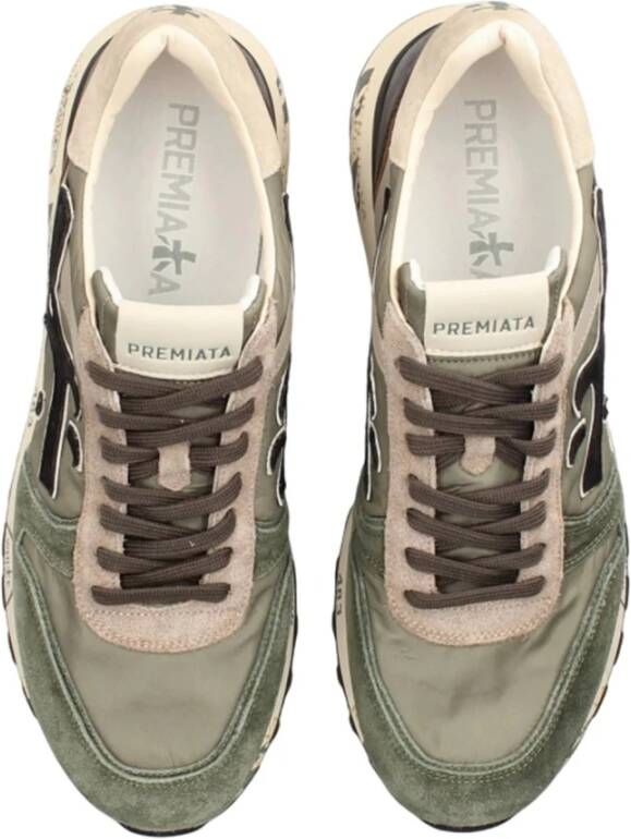 Premiata Groene Sportieve Textiel Sneakers Green Heren