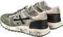 Premiata Groene Leren Sneakers Logo Details Rubberen Zool Multicolor Heren - Thumbnail 4