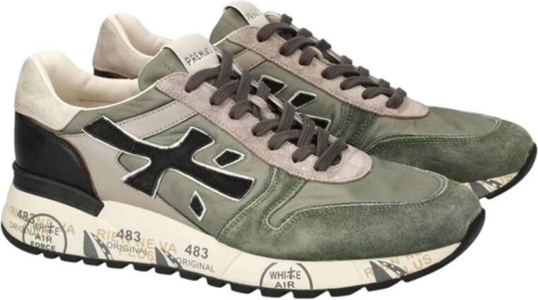 Premiata Groene Sportieve Textiel Sneakers Green Heren