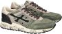 Premiata Groene Leren Sneakers Logo Details Rubberen Zool Multicolor Heren - Thumbnail 5