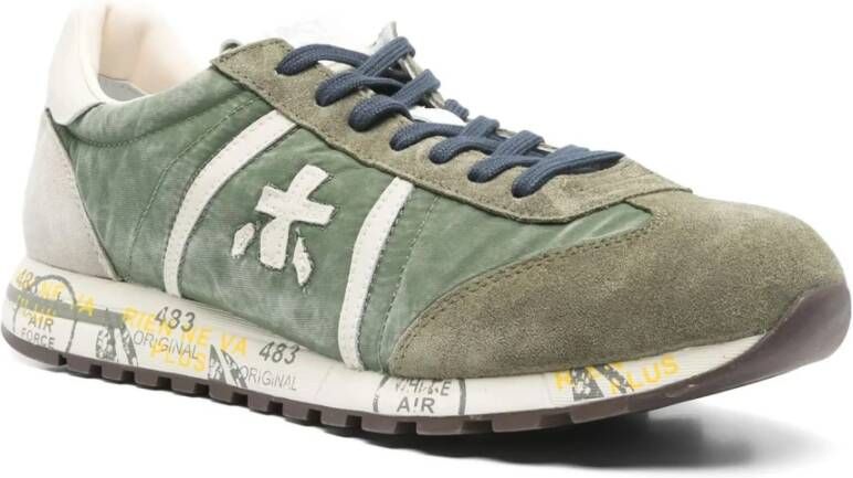 Premiata Groene Suède Nylon Lucy Sneakers Green Heren