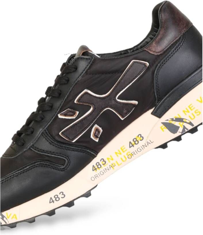 Premiata Grote Logo Hardloopschoenen Zwart Heren