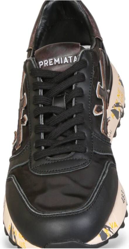 Premiata Grote Logo Hardloopschoenen Zwart Heren