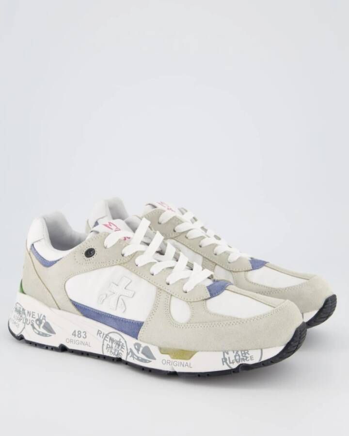 Premiata Heren Mase Sneaker Wit Grijs Multicolor Heren