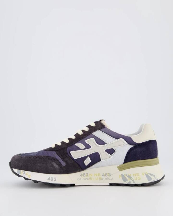 Premiata Heren Mick Sneaker Blauw Wit Multicolor Heren