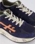 Premiata Navy Blauwe Sneakers met Oranje Details Blue Heren - Thumbnail 17