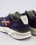 Premiata Navy Blauwe Sneakers met Oranje Details Blue Heren - Thumbnail 18