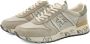 Premiata Logo Sneakers Suède Rubberen Zool Canvas Beige Heren - Thumbnail 2