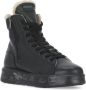 Premiata Hoge Top Leren Sneakers Zwart Wit Black Dames - Thumbnail 3