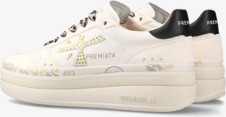 Premiata Iconische Plateau Schoenen White Dames