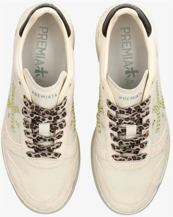 Premiata Iconische Plateau Schoenen White Dames