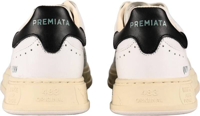 Premiata Italiaanse Leren Sneakers White Heren