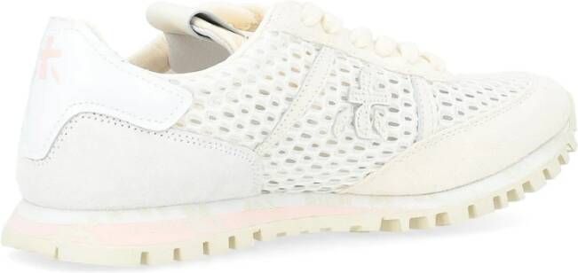 Premiata Ivoor Seand Sneaker in Suède en Mesh White Dames