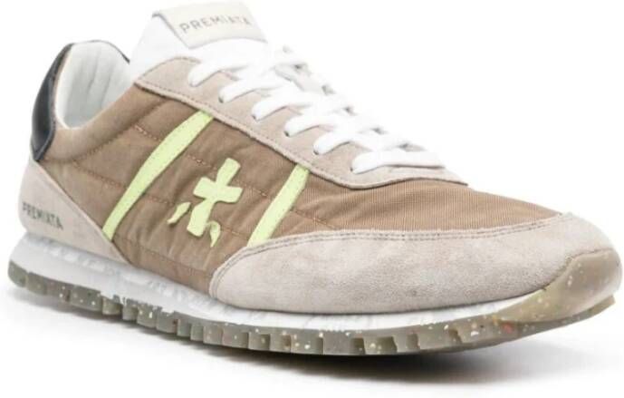 Premiata Kameel Bi Materiaal Sneakers Brown Heren