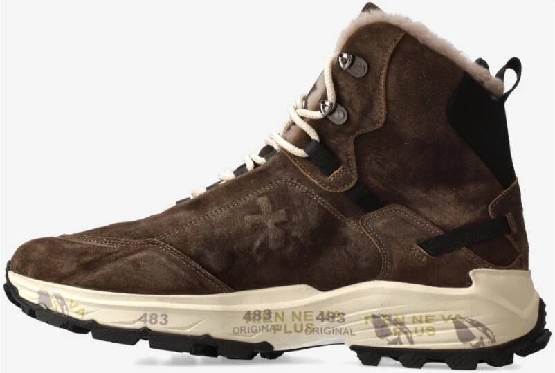 Premiata Klassieke Sneakers in Wit Brown Heren