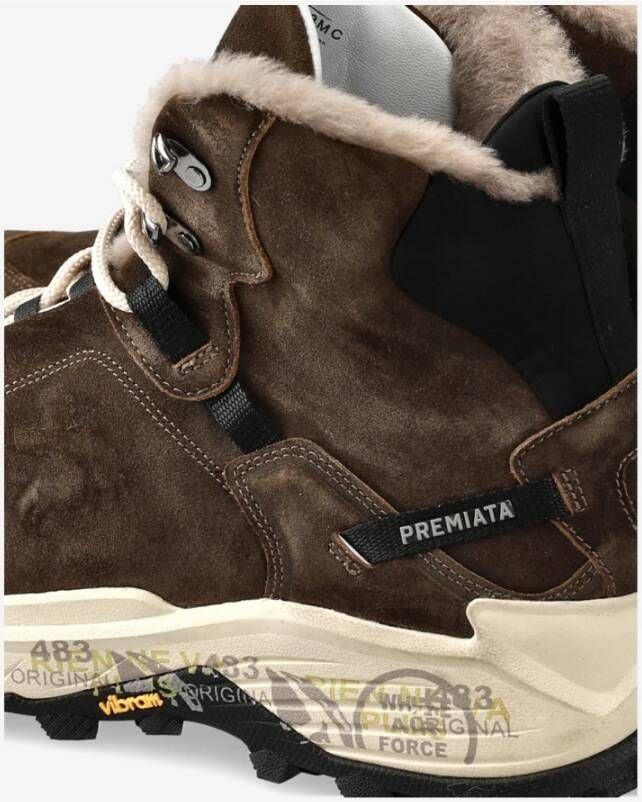 Premiata Klassieke Sneakers in Wit Brown Heren