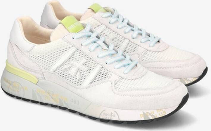 Premiata Geitenleren Sneakers Landeck Stijl White Heren