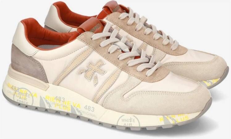 Premiata Stijlvolle Heren Casual Sneaker Beige Heren