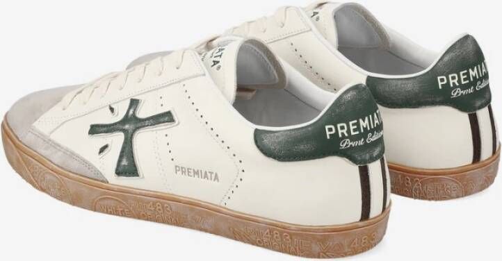 Premiata Leren en suède sneakers Beige Heren