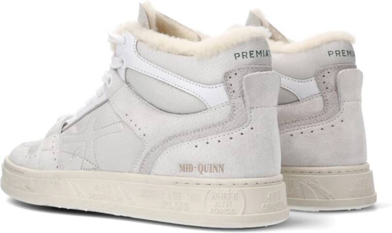 Premiata Leren enkellaars sneakers met vervaagd effect Wit Dames