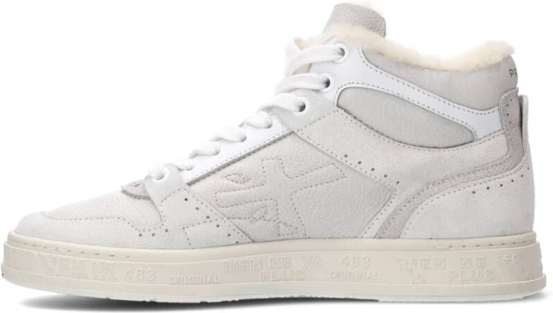 Premiata Leren enkellaars sneakers met vervaagd effect Wit Dames