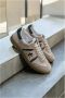 Premiata Licht beige leren sneaker met groene accenten Beige Heren - Thumbnail 2