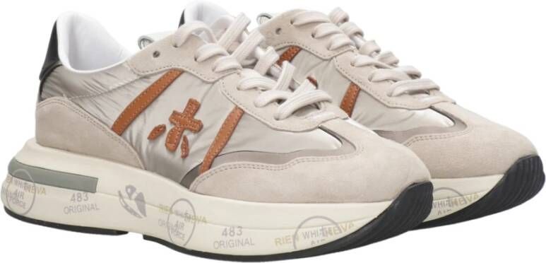 Premiata Lichtgrijze Sneakers Gray Dames