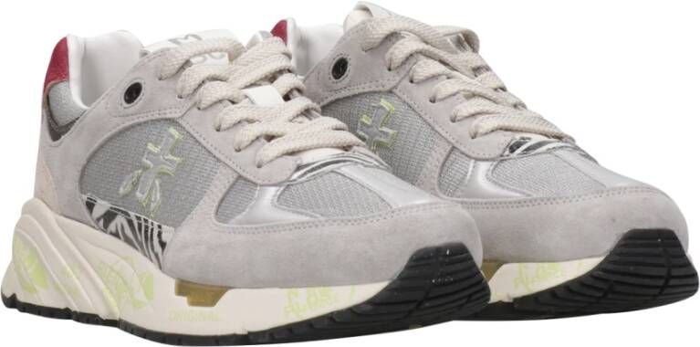 Premiata Lichtgrijze Sneakers met Dierendetails Gray Dames