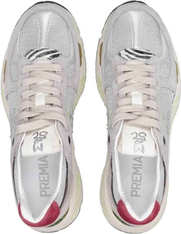 Premiata Lichtgrijze Sneakers met Dierendetails Gray Dames