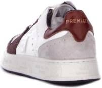 Premiata Logo Sneakers Suède Rubberen Zool White Heren