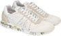 Premiata Lucy D Geperforeerde Canvas Sneakers Wit Zand Beige Heren - Thumbnail 2